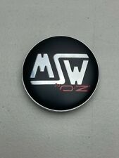 MSW Designed By OZ Matte Black/Red Snap In Wheel Center Cap XC512BW-1 picture