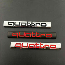 BRAND NEW 2x quattro Emblems Badges Decal For A4-8 Q3-5 TT Black red S4 s5 s6 s7 picture