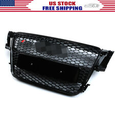Front Mesh RS5 Style Bumper Hood Hex Grille Black For 2008-2012 Audi A5/S5 B8 8T picture