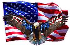 Soaring Bald Eagle American Flag Freedom Decal picture