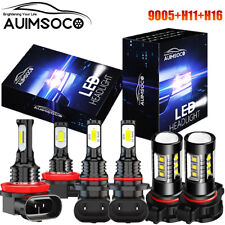 For 2011-2013 Jeep Grand Cherokee 6000K LED Headlights Bulbs High Low+Fog Lights picture
