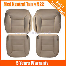 Fits Chevy Silverado 1995 1996 1997-1999 Front Bottom Top Leather Seat Cover Tan picture