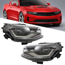 RH&LH Headlights Headlamps Set For 2016-2022 Chevy Camaro Black HID W/ LED DRL picture