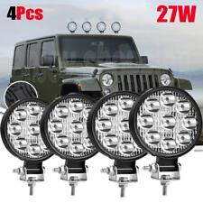 4X 27W Round LED Work Light Pods Flood Spot Lamp Car Truck Off Road Offroad US picture