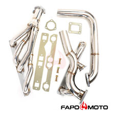FAPO Single Turbo Headers for Chevy Nova Camaro Chevelle Caprice Small Block V8 picture