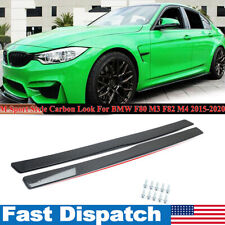 PSM Style Side Skirts Extension Carbon Look For BMW M3 F80 F82 F83 M4 2015-ON picture