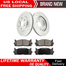 Front Drilled Rotors + Brake Pads Kit for Toyota Camry Avalon Lexus ES350 ES300h picture
