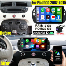 Apple Carplay For Fiat 500 2007-2015 Car Radio Android 12.0 GPS WIFI RDS +Camera picture