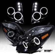 Fit 2006 2007 2008 Toyota Yaris LED Halo Projector Headlights Lamps Black/Smoke picture