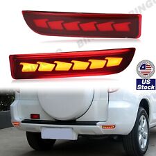 Red Lens LED Rear Bumper Reflector Tail Brake Lights For 2006-2012 Toyota RAV4 picture