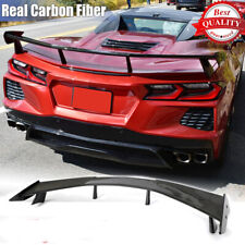 Fit For 2020-2023 Chevrolet Corvette C8 Real Carbon Rear Trunk High Wing Spoiler picture