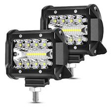 2x 4inch 300W Tri Row LED Light Bar Pods Offroad Driving Lighting Car Truck Lamp picture