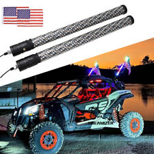2FT Thick LED Whip Spiral Chasing RGB Fat Whip Light For Arctic Cat Wildcat 1000 picture
