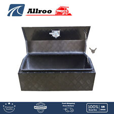 30 Inch Black Aluminum Truck Pickup Tongue Tool Box Cuboid with Lock and Key picture