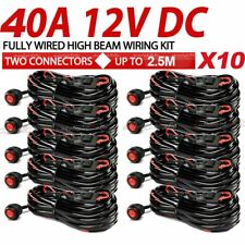 10x 2-Lead Wiring Harness Kit ON-OFF Switch Relay for LED Work Light Pod Bar 12V picture