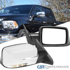 Fits 09-12 Dodge Ram 1500 Chrome Power Heat Side Mirrors Pair+LED Signal+Puddle picture