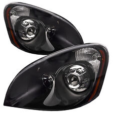 Fits 08-14 Freightliner Cascadia Headlights Projector Set Left Right Black Bezel picture
