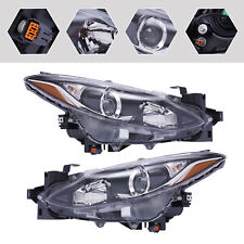 Headlight Set For 2014 2015 2016 Mazda 3 Sport Hatchback Sedan Pair With Bulb picture