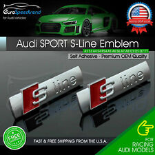 2x Audi S-Line Side Emblem Fender OEM Sport Badge A1 A3 A4 A5 A6 A7 A8 Q5 Q7 TT picture