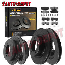 Front Rear HIGH CARBON Steel Brake Rotors + Pads for Toyota Tundra Sequoia LX570 picture