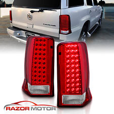 2002 2003 2004 2005 2006 Red Clear LED Brake Tail Lights For Cadillac Escalade picture