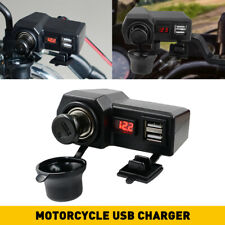 Waterproof Dual USB 12V Motorcycle Handlebar Phone Power Charger Outlet Socket picture