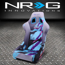NRG Innovations ULTRA Prisma Retro Print FRP Fixed Back Bucket Racing Seat Large picture