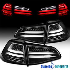 Fits 2015-2017 VW Golf MK7 Replacement Black Full LED Tail Lights Brake Lamps picture