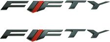 2pcs Fifty Side Fender Marker Nameplate Logo Sport Emblem 3D Badge (Black Red) picture