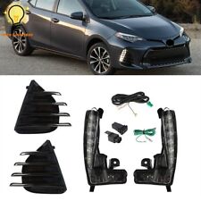 Pair of Fog Lights LED Lamps w/Cover kits For 2017-2019 Toyota Corolla SE XSE picture