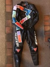 Dainese Vintage Two Piece Motorcycle Racing/Touring Leather Full Zip Suit Eu-50 picture