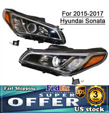 For 2015-2017 Hyundai Sonata Pair Headlight Driver & Passenger Side Headlamp USA picture