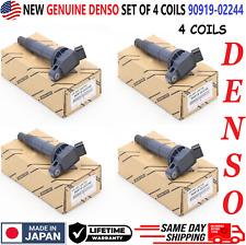 GENUINE DENSO x4 Ignition Coils For 2001-2012 Toyota Lexus Scion I4, 90919-02244 picture