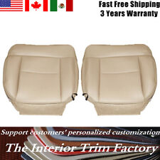 For 2004-08 Ford F150 Driver & Passenger Bottom Leather Seat Cover Beige Tan picture