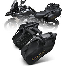 28L Pair Enduro Dual Sport Motorcycle Saddlebags Rear Side Bags Black Waterproof picture