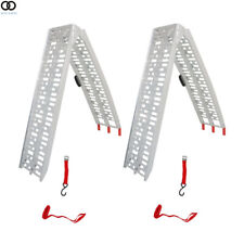 1500lbs Capacity 7.5' 2x Aluminum Folding Loading Ramps Kit for Motorcycle ATV picture