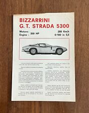 Bizzarrini Strada 5300 GT | Sales Brochure | Factory Original picture