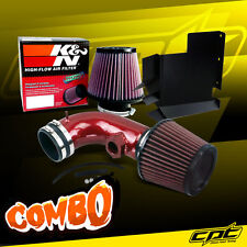 For 08-13 BMW 128i E82/E88 3.0L 6cyl Red Cold Air Intake + K&N Air Filter picture