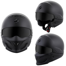 New Scorpion Exo Covert Open Face Matte Black Motorcycle Helmet DOT picture