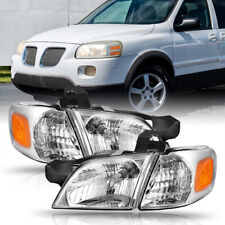 Fit 1997-2005 Chevy Venture Pontiac Montana Headlights+Corner Signal Lamps 97-05 picture