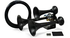HornBlasters Outlaw Loud Train Air Horn Set for Semi or Large Truck - Black picture