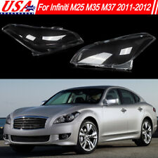 2x Clear Headlight Headlamp Lens Shell Covers For Infiniti M25 M35 M37 2011-2012 picture
