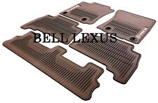 LEXUS OEM FACTORY 5pc ALL WEATHER FLOOR MAT SET W/3rd ROW 2014-2021 GX460 BROWN picture
