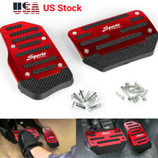 Red Non-Slip Automatic Gas Brake Foot Pedal Pad Cover Car Accessories Parts Set picture
