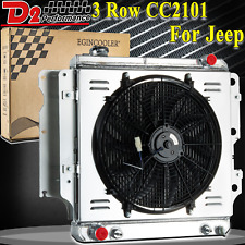 3 Rows Aluminum Radiator Shroud Fan For 1987-2006 Jeep Wrangler YJ TJ 4.0L 4.2L picture