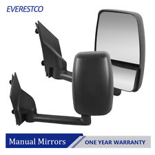 Manual Folding Tow Mirrors Pair For GMC Savana Van Chevrolet Express 2003-2017 picture