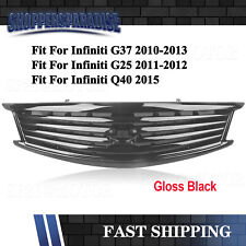 Front Bumper Grill Grille For Infiniti G25 2011-2012 G37 2010-2013 4-Door Black picture