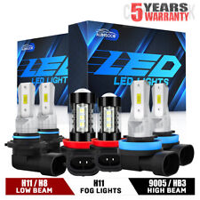 For Ford Edge 2001-2010 6x LED Headlight Combo Hi/Lo Beam & Fog Light Bulbs Kit picture