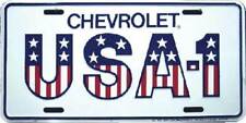 CHEVROLET #1 USA PATRIOTIC METAL LICENSE PLATE OFFICIALLY LICENSED R2 picture