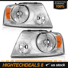 For 2004-2008 Ford F-150 Replace Amber Corner Headlights Chrome Housing One Pair picture